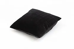 Seidensamt-Kissen (schwarz) (kissenbezug) 45 x 45 cm