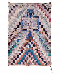 Marokkanischer Berber Teppich Boucherouite 200 x 135 cm