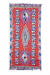 Marokkanische Berber Teppich Boucherouite 290 x 140 cm
