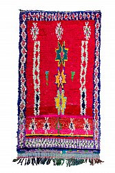 Marokkanische Berber Teppich Boucherouite 255 x 140 cm