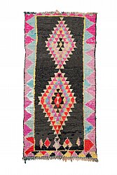 Marokkanischer Berber Teppich Boucherouite 245 x 115 cm