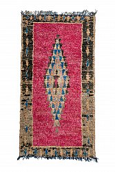 Marokkanische Berber Teppich Boucherouite 250 x 125 cm