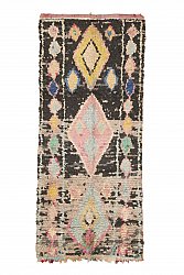 Marokkanische Berber Teppich Boucherouite 260 x 105 cm