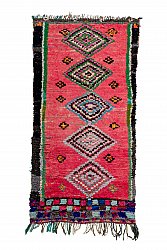 Marokkanische Berber Teppich Boucherouite 265 x 130 cm