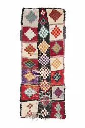 Marokkanischer Berber Teppich Boucherouite 200 x 85 cm