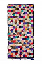 Marokkanischer Berber Teppich Boucherouite 255 x 125 cm