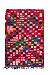 Marokkanische Berber Teppich Boucherouite 255 x 175 cm