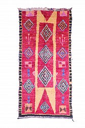 Marokkanische Berber Teppich Boucherouite 295 x 145 cm