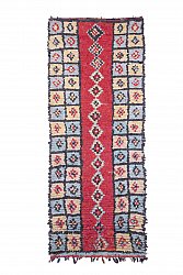 Marokkanischer Berber Teppich Boucherouite 280 x 115 cm