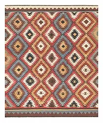 Orientalischer Teppich - Hazara Kelim Hand Woven - 247 x 288 cm