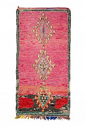 Marokkanischer Berber Teppich Boucherouite 255 x 125 cm