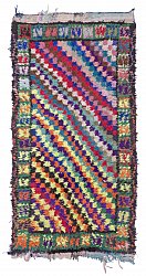 Marokkanische Berber Teppich Boucherouite 240 x 125 cm
