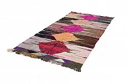 Marokkanischer Berber Teppich Boucherouite 130 x 275 cm