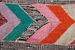 Marokkanischer Berber Teppich Boucherouite 150 x 275 cm