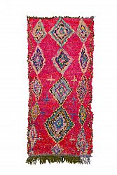 Marokkanischer Berber Teppich Boucherouite 255 x 115 cm
