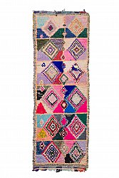 Marokkanischer Berber Teppich Boucherouite 265 x 95 cm