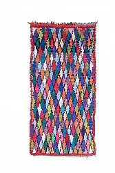 Marokkanische Berber Teppich Boucherouite 230 x 115 cm
