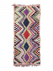 Marokkanischer Berber Teppich Boucherouite 220 x 100 cm