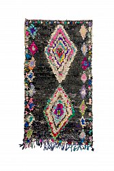 Marokkanische Berber Teppich Boucherouite 210 x 110 cm