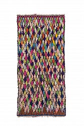Marokkanische Berber Teppich Boucherouite 245 x 115 cm