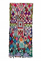 Marokkanische Berber Teppich Boucherouite 270 x 115 cm