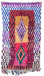 Marokkanische Berber Teppich Boucherouite 225 x 125 cm