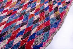 Marokkanische Berber Teppich Boucherouite 220 x 110 cm