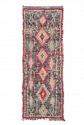 Marokkanische Berber Teppich Boucherouite 260 x 95 cm
