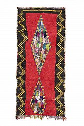 Marokkanische Berber Teppich Boucherouite 250 x 110 cm