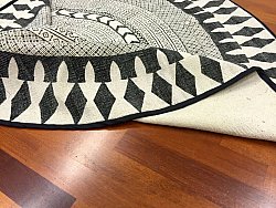 Runde Teppiche - Marrakech (rund) (schwarz/grau/weiß)