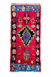 Marokkanische Berber Teppich Boucherouite 285 x 120 cm