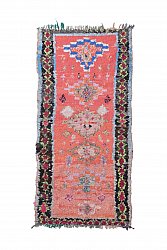 Marokkanischer Berber Teppich Boucherouite 205 x 95 cm