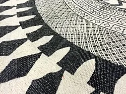 Runde Teppiche - Marrakech (rund) (schwarz/grau/weiß)