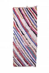 Marokkanische Berber Teppich Boucherouite 250 x 100 cm