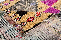 Marokkanische Berber Teppich Boucherouite 265 x 125 cm