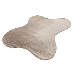Asymmetrischer Wellen-Hochflor-Teppich - Aranga Super Soft Fur (braun)