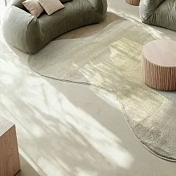 Asymmetrischer Wellen-Hochflor-Teppich - Aranga Super Soft Fur (hellgrün)