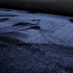 Asymmetrischer Wellen-Hochflor-Teppich - Aranga Super Soft Fur (dunkelblau)