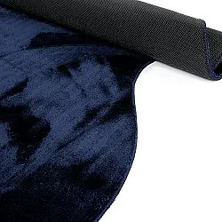 Asymmetrischer Wellen-Hochflor-Teppich - Aranga Super Soft Fur (dunkelblau)