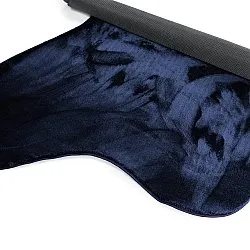 Asymmetrischer Wellen-Hochflor-Teppich - Aranga Super Soft Fur (dunkelblau)
