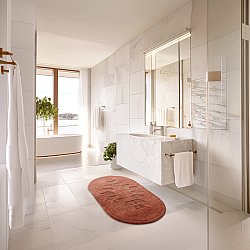 Ovaler badezimmerteppich - Gertie (terrakotta)