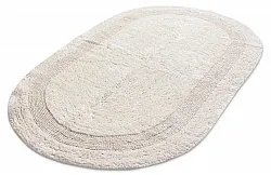 Ovaler badezimmerteppich - Nila (cremefarben)