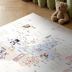 Kinderteppich - Animal Map (beige)
