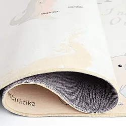Kinderteppich - Animal Map (beige)