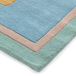 Kinderteppich - Giraffe Hand Tufted Wool Premium (hellblau/mehrfarbig)
