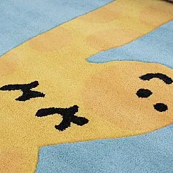 Kinderteppich - Giraffe Hand Tufted Wool Premium (hellblau/mehrfarbig)