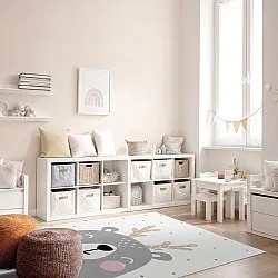 Kinderteppich - Happy Bear (Weiß)