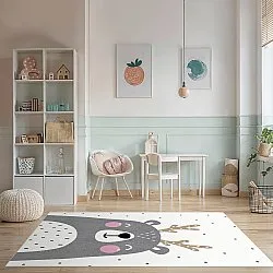 Kinderteppich - Happy Bear (Weiß)