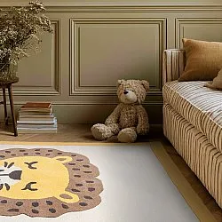Kinderteppich - Lion Hand Tufted Wool Premium (beige/mehrfarbig)