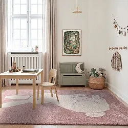 Kinderteppich - Soft Bunny (rosa/creme)